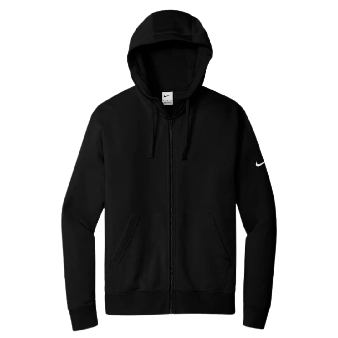 NIKE CLUB FLEECE SLEEVE SWOOSH FULL ZIP HOODIE.