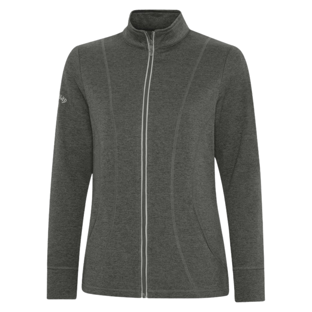 CALLAWAY WAFFLE FLEECE FULL ZIP LADIES' JACKET.