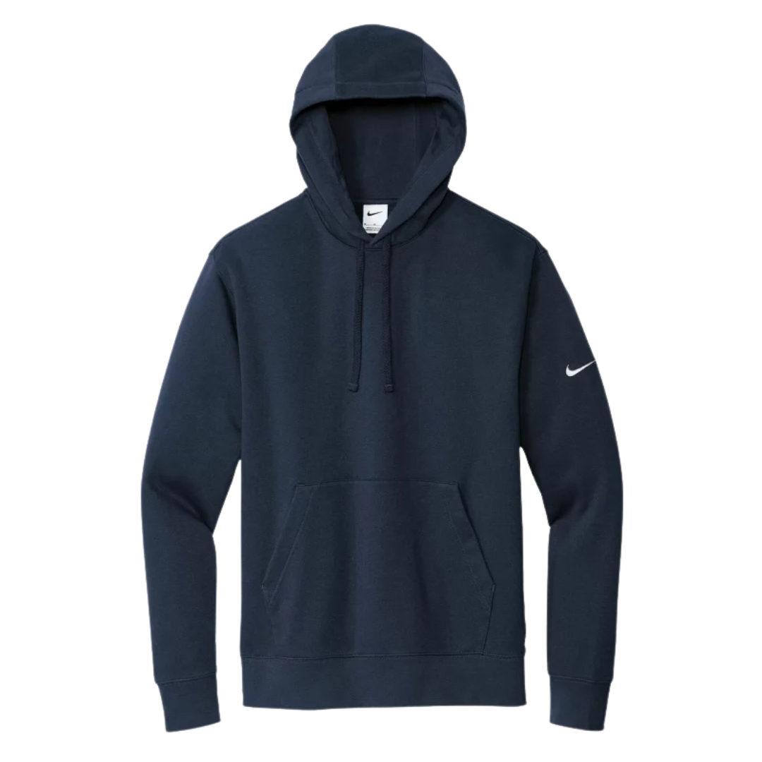 NIKE CLUB FLEECE SLEEVE SWOOSH PULLOVER HOODIE.