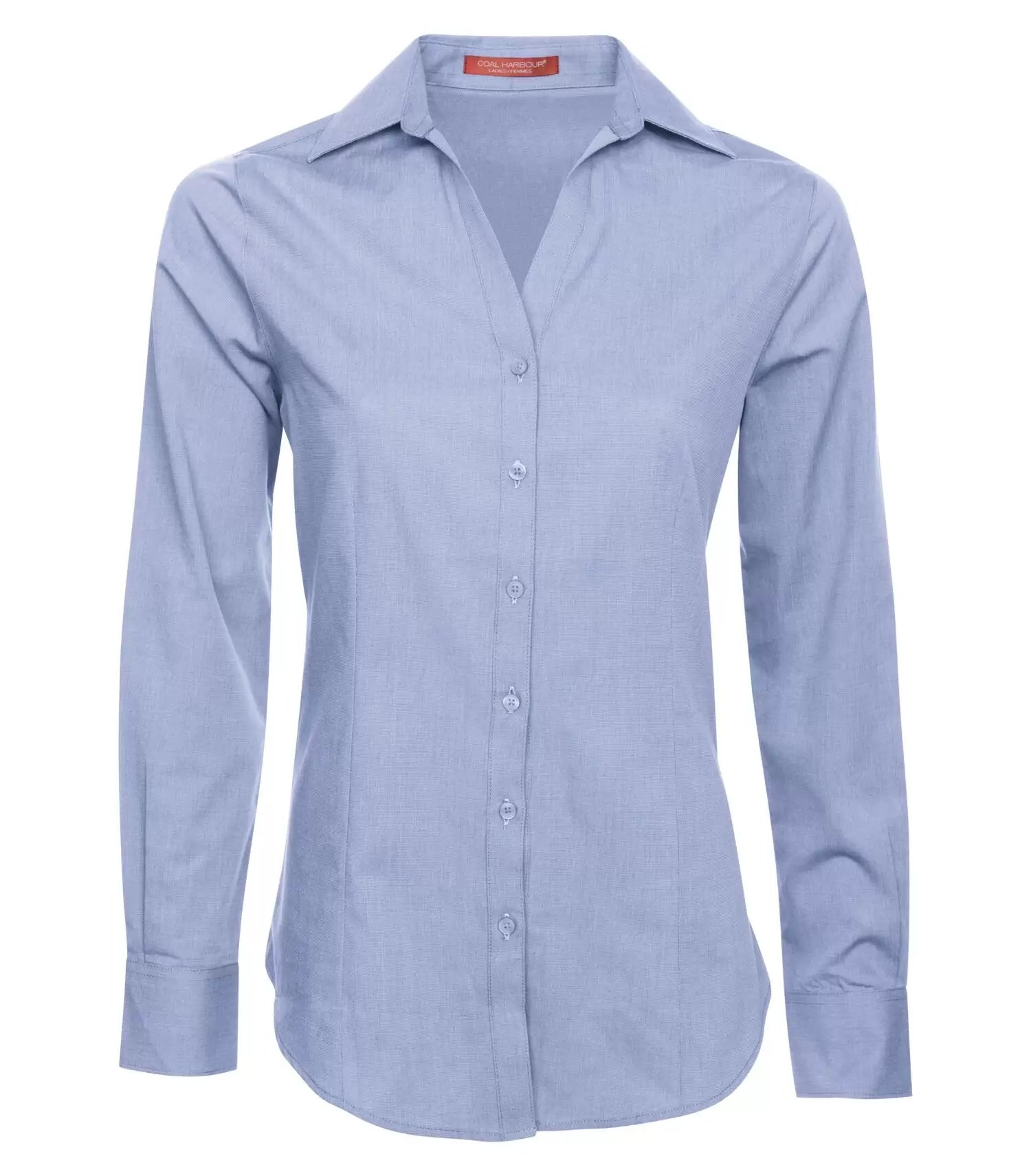 TEXTURED CROSSHATCH WOVEN LADIES' SHIRT