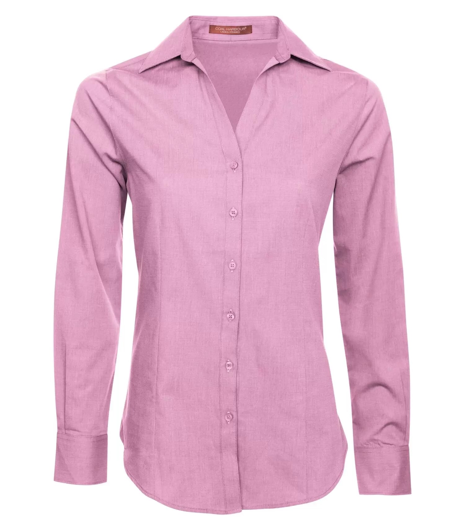 TEXTURED CROSSHATCH WOVEN LADIES' SHIRT